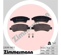 ZIMMERMANN 23599.190.1 Kit pastiglie freno, Freno a disco per CITROËN,CITROËN (D
