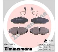 ZIMMERMANN 23602.195.1 Kit pastiglie freno, Freno a disco per CITROËN,FIAT,PEUGE