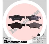 ZIMMERMANN 23640.190.1 Kit pastiglie freno, Freno a disco per CHRYSLER