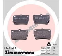 ZIMMERMANN 23656.140.1 Kit pastiglie freno, Freno a disco per TOYOTA
