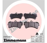 ZIMMERMANN 23693.165.1 Kit pastiglie freno, Freno a disco per AUDI,PORSCHE,VW