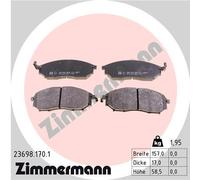 ZIMMERMANN 23698.170.1 Kit pastiglie freno, Freno a disco per INFINITI,NISSAN,RE