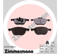 ZIMMERMANN 23723.980.1 Kit pastiglie freno, Freno a disco per FORD,FORD (CHANGAN
