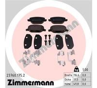 ZIMMERMANN 23760.175.2 Kit pastiglie freno, Freno a disco per ALFA ROMEO,LANCIA