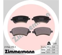 ZIMMERMANN 23766.175.1 Kit pastiglie freno, Freno a disco per TOYOTA