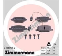 ZIMMERMANN 23811.180.2 Kit pastiglie freno, Freno a disco per ALFA ROMEO