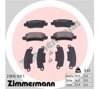 ZIMMERMANN 23816.160.1 Kit pastiglie freno, Freno a disco per TOYOTA