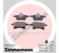 ZIMMERMANN 23832.200.2 Kit pastiglie freno, Freno a disco per CHEVROLET,OPEL,VAU