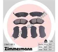 ZIMMERMANN 23865.180.1 Kit pastiglie freno, Freno a disco per SUBARU