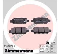 ZIMMERMANN 23871.138.1 Kit pastiglie freno, Freno a disco per INFINITI,NISSAN,RE