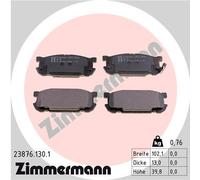 ZIMMERMANN 23876.130.1 Kit pastiglie freno, Freno a disco per MAZDA