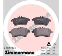 ZIMMERMANN 23881.200.1 Kit pastiglie freno, Freno a disco per MERCEDES-BENZ