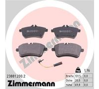 ZIMMERMANN 23881.200.2 Kit pastiglie freno, Freno a disco per MERCEDES-BENZ