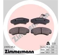 ZIMMERMANN 23919.195.1 Kit pastiglie freno, Freno a disco per CITROËN,FIAT,PEUGE