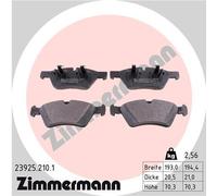 ZIMMERMANN 23925.210.1 Kit pastiglie freno, Freno a disco per MERCEDES-BENZ