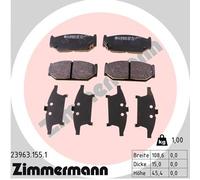 ZIMMERMANN 23963.155.1 Kit pastiglie freno, Freno a disco per SUZUKI