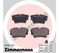 ZIMMERMANN 23980.170.1 Kit pastiglie freno, Freno a disco per FIAT,NISSAN,OPEL,R