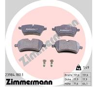 ZIMMERMANN 23984.180.1 Kit pastiglie freno, Freno a disco per MINI