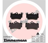 ZIMMERMANN 24010.165.9 Kit pastiglie freno, Freno a disco per AUDI,PORSCHE