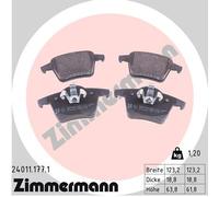 ZIMMERMANN 24011.177.1 Kit pastiglie freno, Freno a disco per VOLVO,VOLVO ASIA