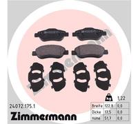 Pastiglie freno 24072.175.1 ZIMMERMANN per FIAT PANDA