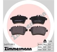ZIMMERMANN 24077.190.1 Kit pastiglie freno, Freno a disco per MERCEDES-BENZ