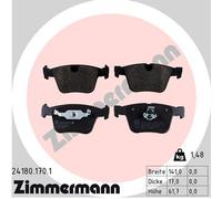 ZIMMERMANN 24180.170.1 Kit pastiglie freno, Freno a disco per MERCEDES-BENZ