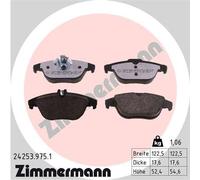 ZIMMERMANN 24253.975.1 Kit pastiglie freno, Freno a disco per MERCEDES-BENZ,MERC