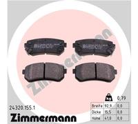 ZIMMERMANN 24320.155.1 Kit pastiglie freno, Freno a disco per HYUNDAI,HYUNDAI (B
