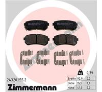ZIMMERMANN 24320.155.2 Kit pastiglie freno, Freno a disco per HYUNDAI,HYUNDAI (B