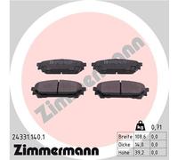 ZIMMERMANN 24331.140.1 Kit pastiglie freno, Freno a disco per SUBARU