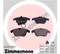 ZIMMERMANN 24333.200.1 Kit pastiglie freno, Freno a disco per AUDI,AUDI (FAW),BO
