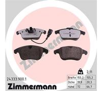 ZIMMERMANN 24333.900.1 Kit pastiglie freno, Freno a disco per AUDI,AUDI (FAW),BO