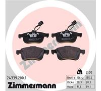 ZIMMERMANN 24339.200.1 Kit pastiglie freno, Freno a disco per ALFA ROMEO