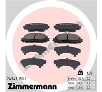 ZIMMERMANN 24347.180.1 Kit pastiglie freno, Freno a disco per TOYOTA,TOYOTA (FAW