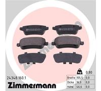ZIMMERMANN 24348.160.1 Kit pastiglie freno, Freno a disco per FIAT