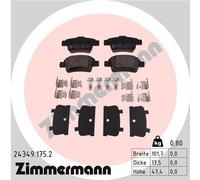 ZIMMERMANN 24349.175.2 Kit pastiglie freno, Freno a disco per ABARTH,FIAT,OPEL,V