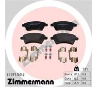 ZIMMERMANN 24391.160.2 Kit pastiglie freno, Freno a disco per FIAT,SUZUKI