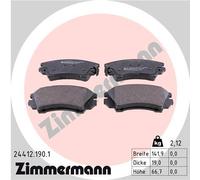 ZIMMERMANN 24412.190.1 Kit pastiglie freno, Freno a disco per BUICK (SGM),CHEVRO