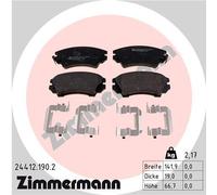ZIMMERMANN 24412.190.2 Kit pastiglie freno, Freno a disco per CHEVROLET,OPEL,SAA