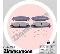 ZIMMERMANN 24452.175.2 Kit pastiglie freno, Freno a disco per LEXUS,TOYOTA,TOYOT