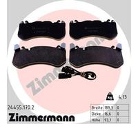 ZIMMERMANN 24455.170.2 Kit pastiglie freno, Freno a disco per AUDI