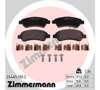 ZIMMERMANN 24465.190.2 Kit pastiglie freno, Freno a disco per CITROËN,FIAT,PEUGE