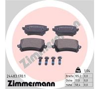 ZIMMERMANN 24483.170.1 Kit pastiglie freno, Freno a disco per AUDI,BORGWARD,SEAT