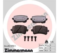 ZIMMERMANN 24483.970.1 Kit pastiglie freno, Freno a disco per AUDI,SEAT,VW,VW (S