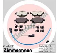 ZIMMERMANN 24486.170.1 Kit pastiglie freno, Freno a disco per FORD