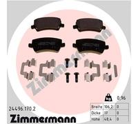ZIMMERMANN 24496.170.2 Kit pastiglie freno, Freno a disco per FORD,LAND ROVER,LA