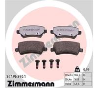 ZIMMERMANN 24496.970.1 Kit pastiglie freno, Freno a disco per FORD,LAND ROVER,LA