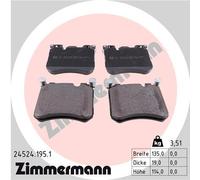 ZIMMERMANN 24524.195.1 Kit pastiglie freno, Freno a disco per BMW,ROLLS-ROYCE