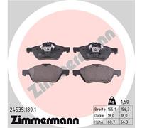 ZIMMERMANN 24535.180.1 Kit pastiglie freno, Freno a disco per RENAULT